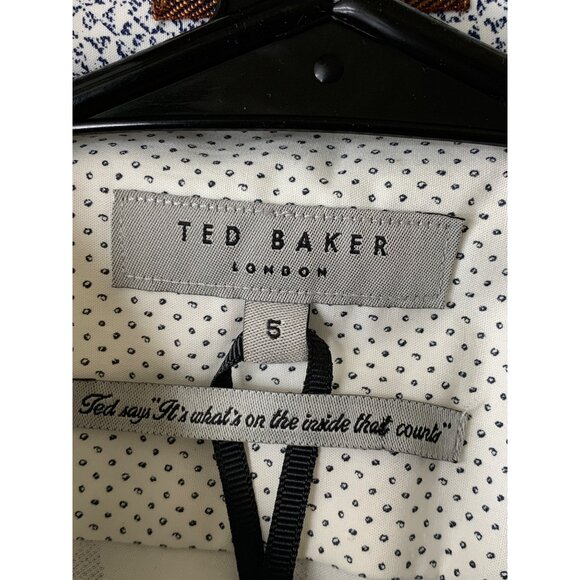 New Ted Baker Mens Long Sleeve Diamond Pattern Shirt Size 5 XL RP10506 - Picture 4 of 9
